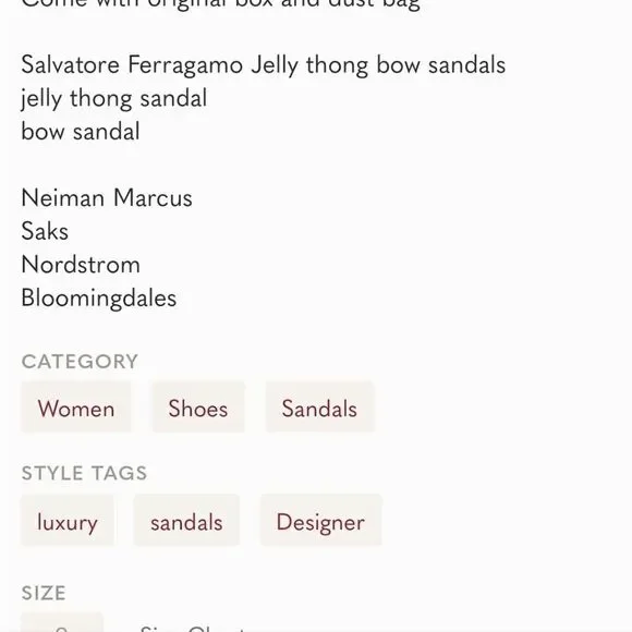 Authentic Salvatore Ferragamo Bali Sandals with box No Dust Bag - Picture 7 of 7